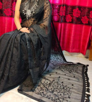 Halfsilk Embroidery Saree Em-120