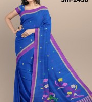 Half Silk Jamdani motive Saree Code JM-2458