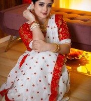 Exclussive Halfsilk Saree With BP-  4516