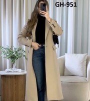 1 Part Brush Winter Fleece Long overcoat-GH-951
