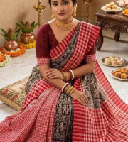 সেমি মসলিন সিল্ক শাড়ী কোড- TS-7082