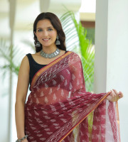 Traditional Kota Doria  Saree | DC-7060