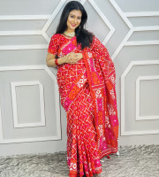 Halfsilk Saree With Blouse  code-BS-8076
